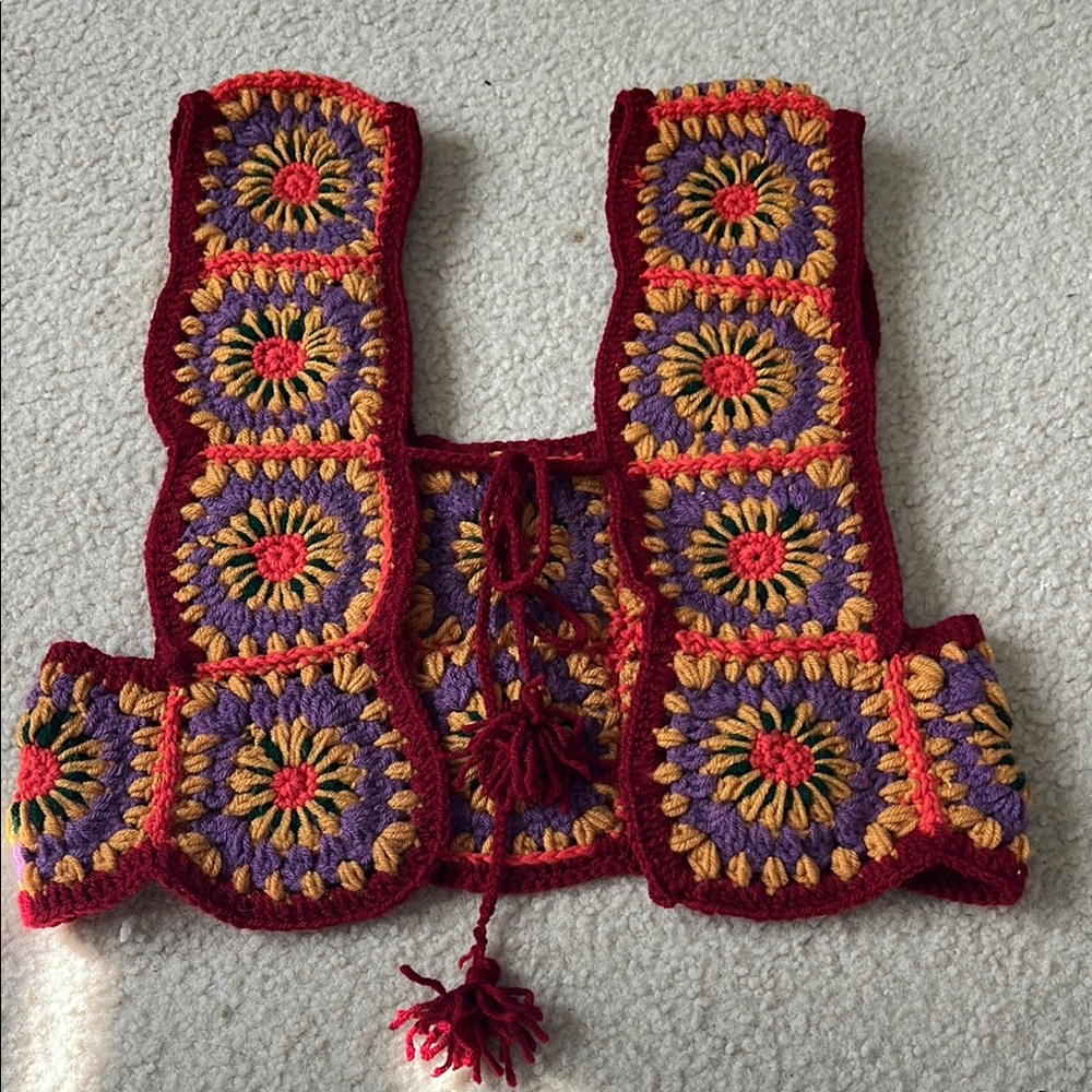 Colorful Crochet Vest